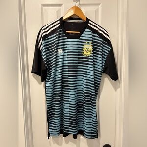 Adidas Argentina AFA Soccer Jersey - Light Blue & Black large men’s 2017